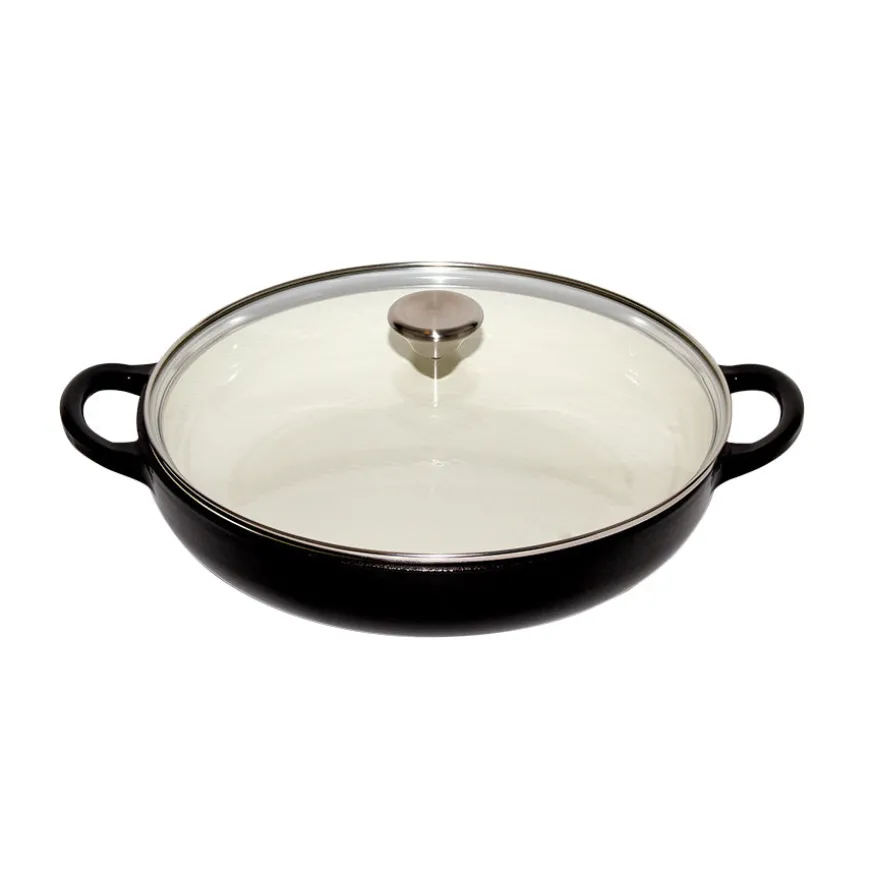 Christiania 1739 Støpejernsgryte med Glasslokk 3,9L Sort