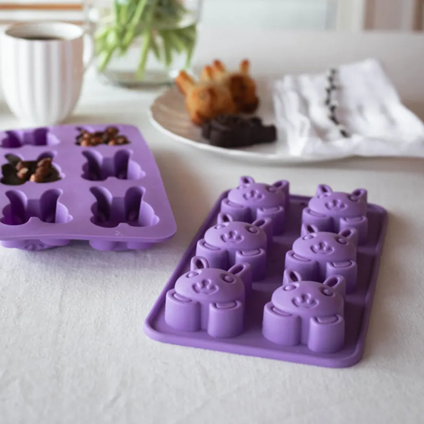 Easter Collection Bakeform Hare Silikon 26x14cm Lilla