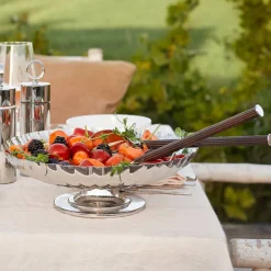 Georg Jensen Bernadotte Salatbestikk Tre & Rustfritt Stål