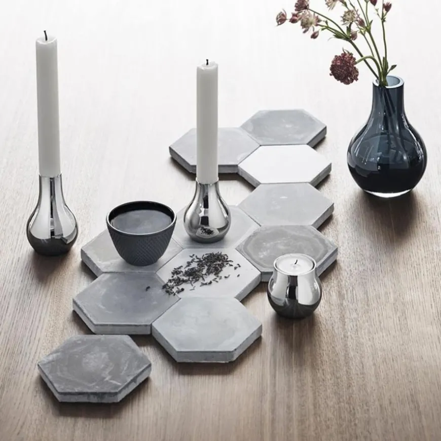 Georg Jensen Cafu Lysestake 55x76 Stål 2stk
