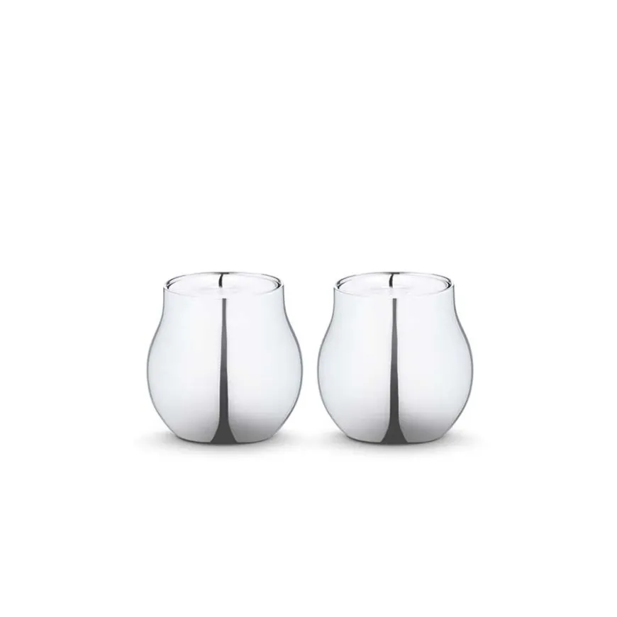 Georg Jensen Cafu Telys Holder 2 stk Rustfritt Stål