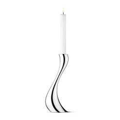 Georg Jensen Cobra Lysestake 24cm blankt rustfritt stål