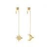 Georg Jensen Julepynt 2024 Lysholder Sett Måne & Stjerne 18kt Forgylt