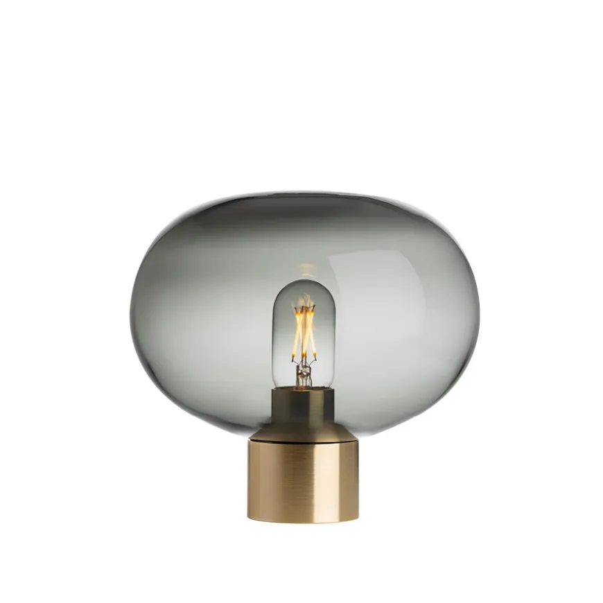 Hadeland Glassverk Arkiv Bordlampe 4169 Røkgrå Liten