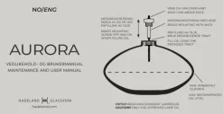 Hadeland Glassverk Aurora Oljelampe Optikk Grønn