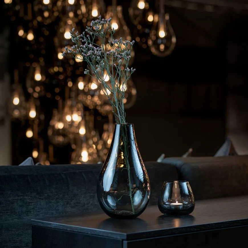 Hadeland Glassverk Dråpe Vase 290mm Røkgrå