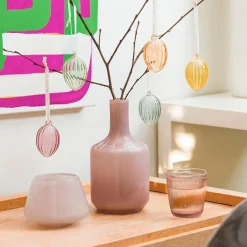 Hadeland Glassverk Dugg Vase 21cm Rosa