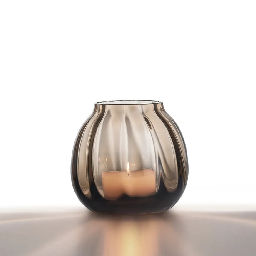 Hadeland Glassverk Ella Lyslykt 90mm Kakao