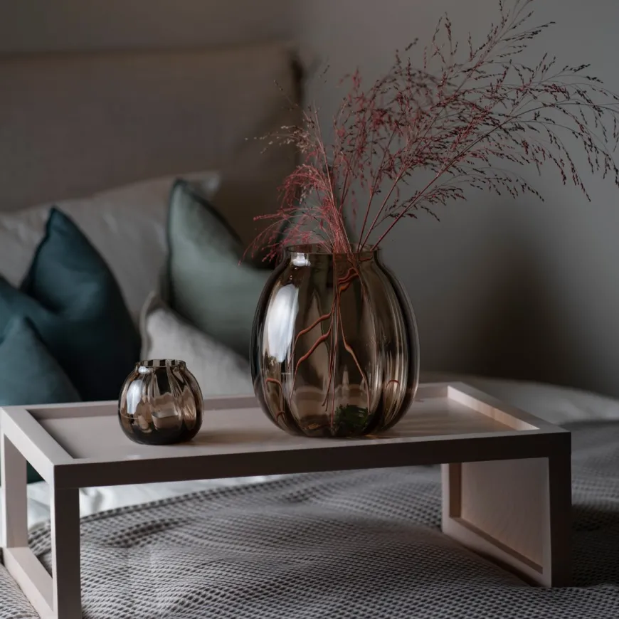 Hadeland Glassverk Ella Lyslykt 90mm Kakao