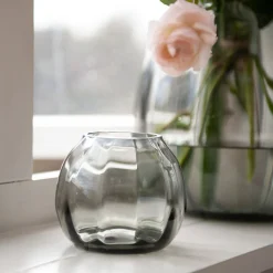 Hadeland Glassverk Ella Lyslykt 90mm Røkgrå