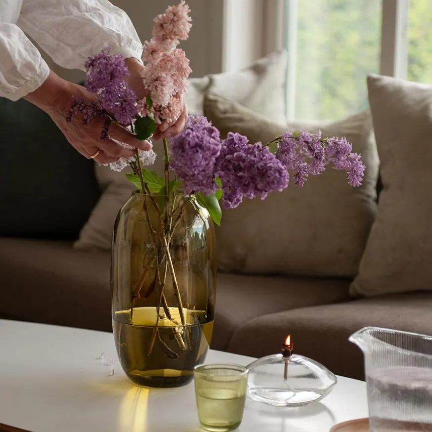 Hadeland Glassverk Ella Vase 29cm Oliven