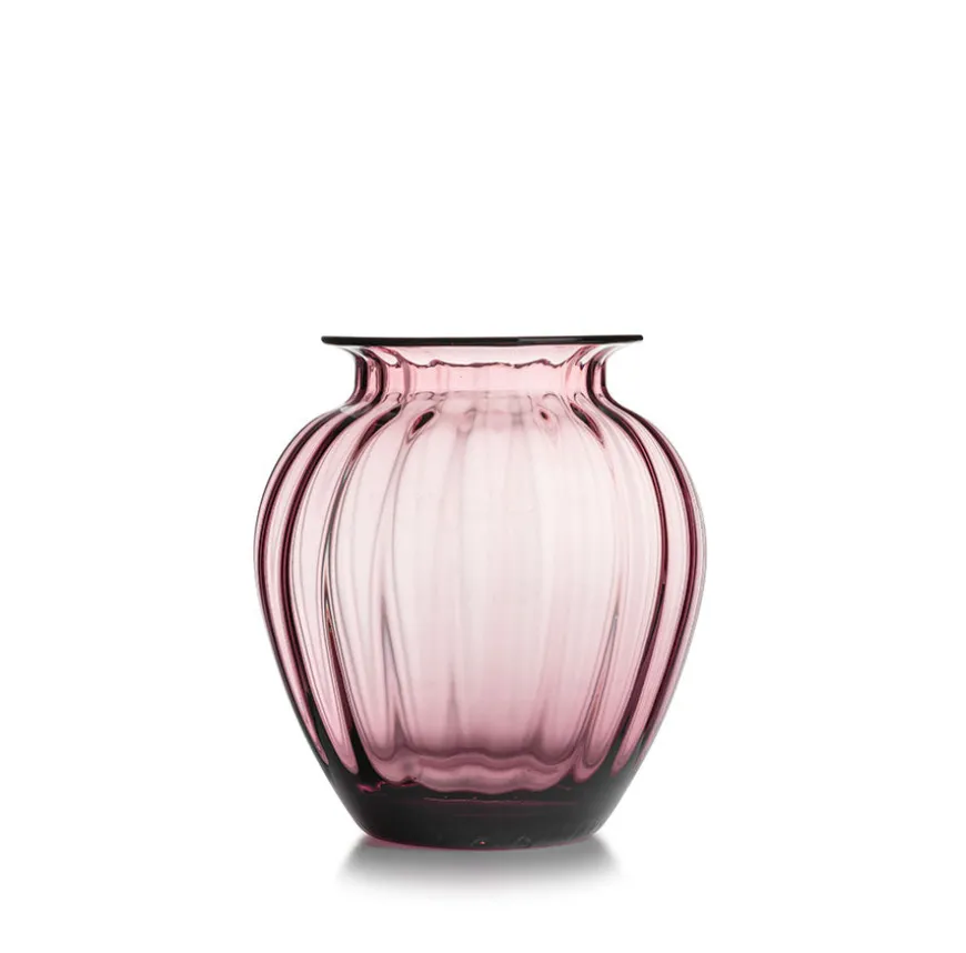 Hadeland Glassverk Emily Vase 23cm Rosa Optikk