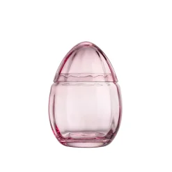 Hadeland Glassverk Glassegg m/Lokk Rosa 15cm