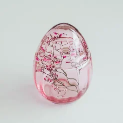 Hadeland Glassverk Glassegg m/Lokk Rosa 15cm