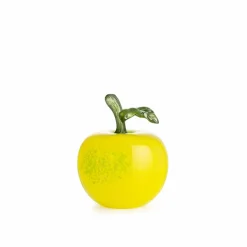 Hadeland Glassverk Glassfrukt Glasseple Gul 11cm
