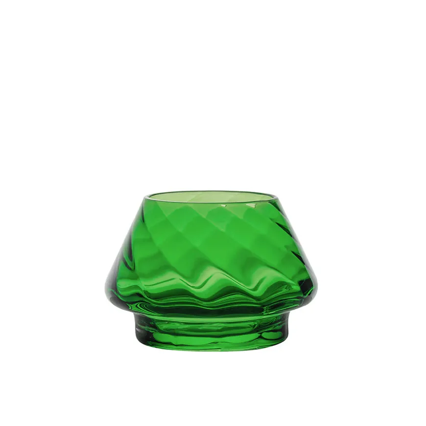 Hadeland Glassverk Gran Lyslykt Grønn Optikk 2pk