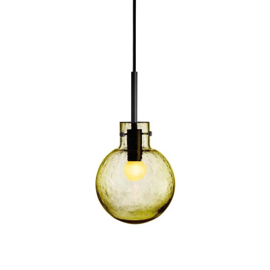 Hadeland Glassverk Krystallkule Taklampe Soda Oliven