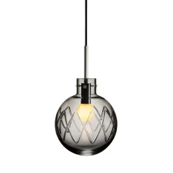 Hadeland Glassverk Krystallkule Taklampe
