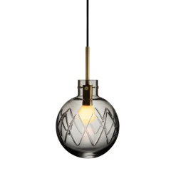Hadeland Glassverk Krystallkule Taklampe