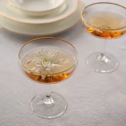 Hadeland Glassverk Odyssè Cavaskål Gullkant 2stk 25cl