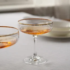 Hadeland Glassverk Odyssè Cavaskål Gullkant 2stk 25cl