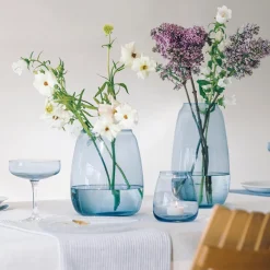Hadeland Glassverk Siccori Vase 11cm Himmelblå