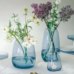Hadeland Glassverk Siccori Vase 11cm Himmelblå