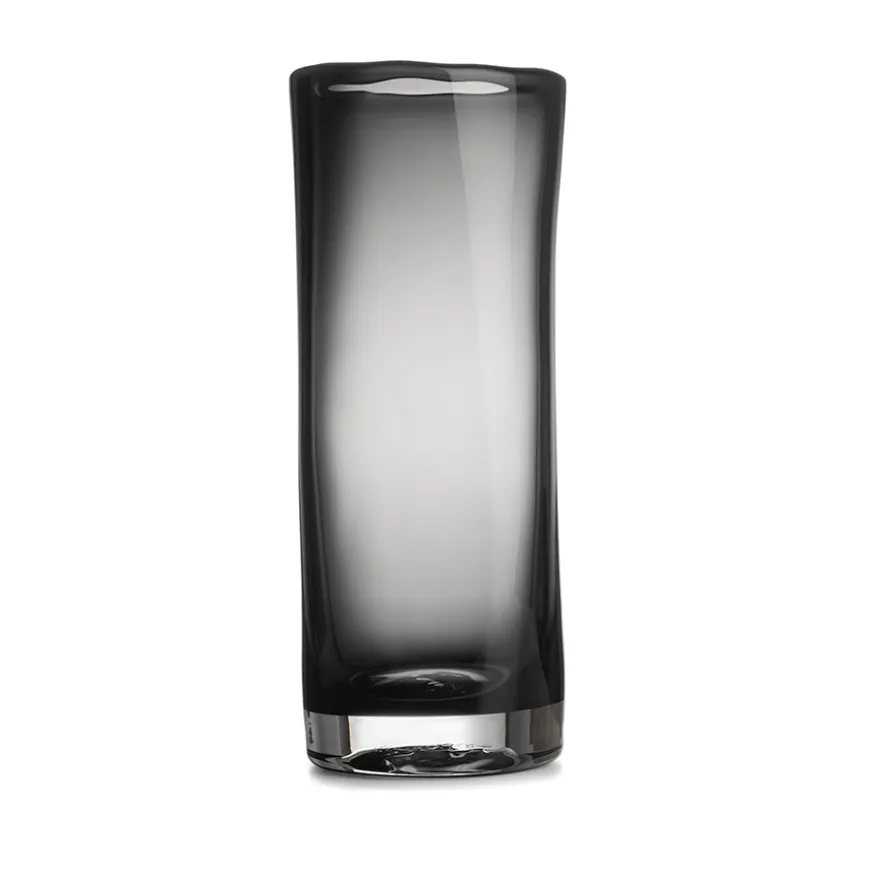 Hadeland Glassverk Sine Vase 29,5x11cm Røkgrå