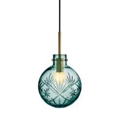 Hadeland Glassverk Taklampe Finn Blågrønn