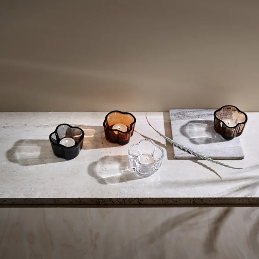 Iittala Alvar Aalto Telysholder 60 mm Grå