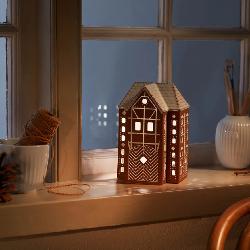 Kähler Gingerbread Lyshus Stor Brun