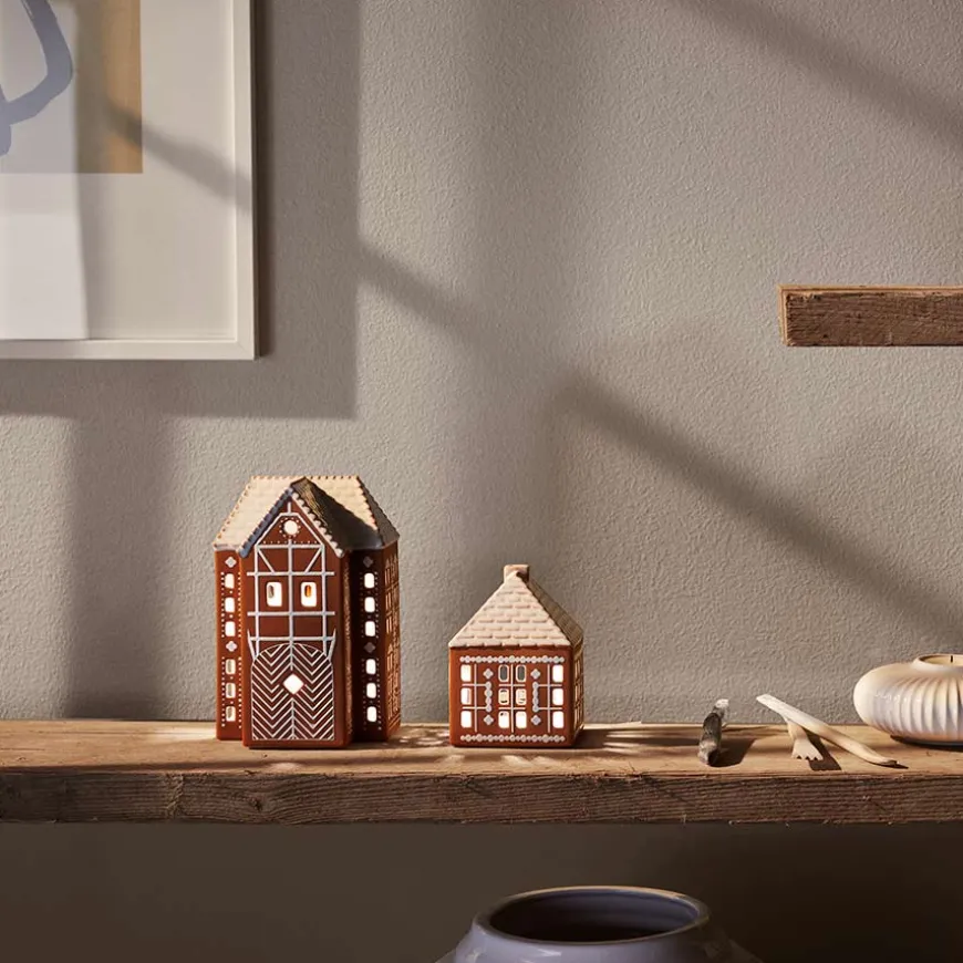 Kähler Gingerbread Lyshus Stor Brun