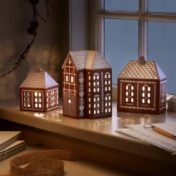 Kähler Gingerbread Lyshus Liten Brun