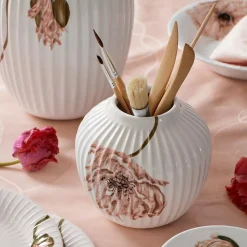 Kähler Hammershøi Poppy Vase 13cm Hvit m/Dekor