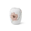 Kähler Hammershøi Poppy Vase 21cm Hvit m/Dekor
