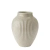 Knabstrup Keramik Vase 20cm Riflet Sand