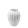 Knabstrup Keramik Vase 12,5cm Riflet Hvit