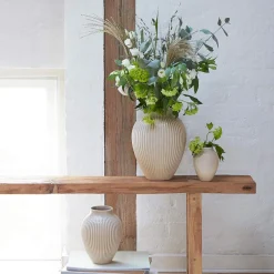 Knabstrup Vase 27cm Riflet Sand