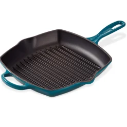 Le Creuset Kvadratisk Grillpanne Støpejern 26cm Deep Teal
