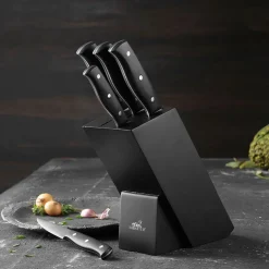 Lion Sabatier Mon Bloc Knivblokk m/Kniver 6 Deler Sort