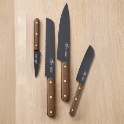 Lion Sabatier Phenix Walnut Knivsett 4 Deler Sort/Valnøtt