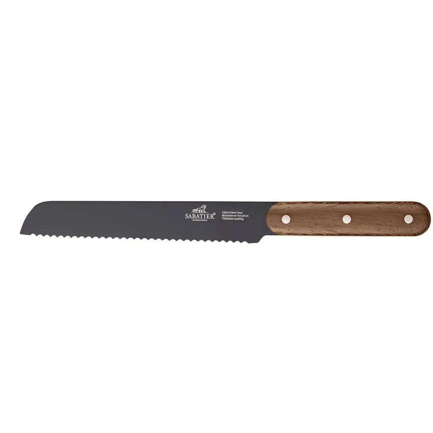 Lion Sabatier Phenix Walnut Knivsett 4 Deler Sort/Valnøtt