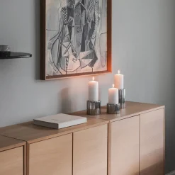 Løve Vinje Telysholder Rustfritt Stål 6,5cm Sølv