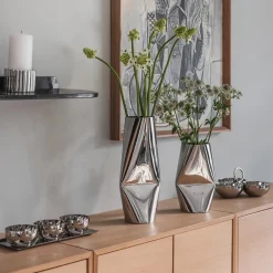 Løve Vinje Vase Rustfritt Stål 34,5cm Sølv