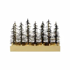 Lysestake 4 Lys Skog Gull 25,5cm x 15,8cm