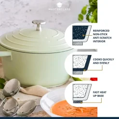 Masterclass Cast Aluminium Gryte 5L Mintgrønn