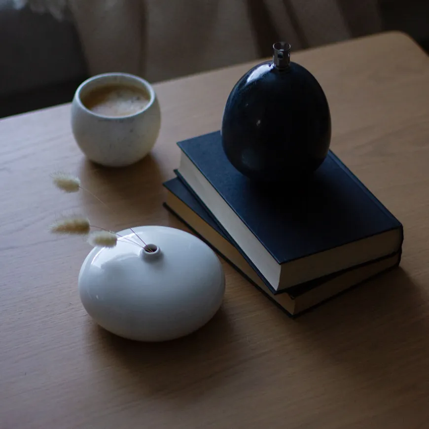 Nordic Living Vase 13,5 x 7cm Hvit