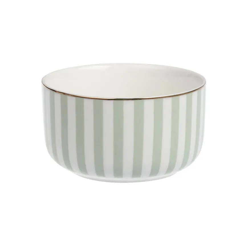 Nova Abby Skål 12cm Grønn m/Gullkant