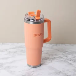Nova Dynamic Termokopp m/Sugerør 1,1L Peach Fuzz