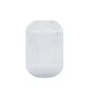 Nova Edge Vase m/riller Klar 22cm